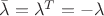 $\bar \lambda=\lambda^T=-\lambda$