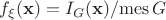 $f_{\xi}(\mathbf{x})  = I_G(\mathbf{x}) / \mathrm{mes}\, G$