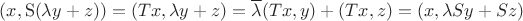$$
(x, \mathrm S(\lambda y + z ) ) = (Tx, \lambda y + z) = \overline\lambda(T x, y) + (Tx, z ) = (x, \lambda Sy + Sz)
$$ $$
(x, \mathrm S(\lambda y + z ) ) = (Tx, \lambda y + z) = \overline\lambda(T x, y) + (Tx, z ) = (x, \lambda Sy + Sz)
$$