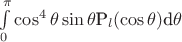 \int\limits_0^\pi \cos^4\theta \sin\theta $P_l(\cos\theta)$d\theta