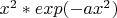 $x^2*exp(-ax^2)$
