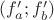 $(f'_a;f'_b)$