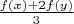 $\frac {f(x)+2f(y)} 3$