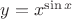 $y=x^\sin x$
