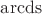 $\operatorname{arcds}$