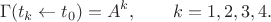 $$
\Gamma(t_k\leftarrow t_0)=A^k,\qquad k=1,2,3,4.
$$