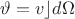 $\vartheta=v\rfloor{d\Omega}$