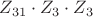 $Z_{31}\cdot Z_3 \cdot Z_3$