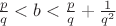 $\frac p q<b<\frac p q +\frac{1}{q^2}$