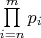 $\prod \limits_{i=n}^m p_i$