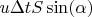 $u \Delta t S \sin (\alpha) $