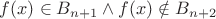 $f(x) \in B_{n + 1} \wedge  f(x) \notin B_{n + 2}$