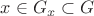 $x \in G_x \subset G$