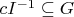 $c I^{-1} \subseteq G$