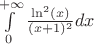 $\int\limits_{0}^{+\infty}\frac{\ln^2(x)}{(x+1)^2}dx$