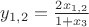 $y_{1,2}=\frac{2x_{1,2}}{1+x_3}$