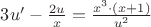 $3u'-\frac{2u}{x}=\frac{x^3\cdot (x+1)}{u^2}$