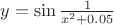 $y=\sin\frac{1}{x^2+0.05}$