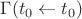 $\Gamma(t_0 \leftarrow t_0)$