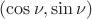 $(\cos\nu,\sin\nu)$