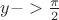$y->\frac{\pi}2$