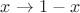 $x \rightarrow 1-x$