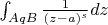 $\int_{AqB} {\frac{1}{(z-a)^s}dz$