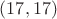 $(17, 17)$