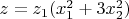 $z=z_1(x_1^2+3x_2^2)$
