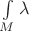 $\int\limits_M \lambda$