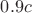 $0.9\constant{c}$