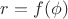 $r = f(\phi)$