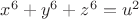 $x^6+y^6+z^6=u^2$