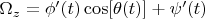 $ \Omega_z=\phi'(t) \cos[\theta(t)] +\psi'(t) $