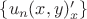 $\left\lbrace u_n(x, y)'_x\right\rbrace$
