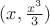 $(x,\frac{x^3}{3})$