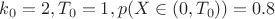 $k_0=2, T_0=1, p(X\in (0,T_0))=0.8$