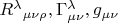$R^{\lambda}{}_{\mu\nu\rho},\Gamma^{\lambda}_{\mu\nu},g_{\mu\nu}$