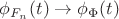 $\phi_{F_n}(t)\to\phi_{\Phi}(t)$