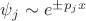 $\psi_j\sim e^{\pm p_j x}$