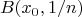 $$B(x_0,1/n)$$