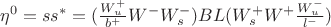 $\eta^0 = ss^* = (\frac{W_u^+}{b^+}W^-W^-_s)BL(W^+_sW^+\frac{W^-_u}{l^-})$