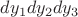 $dy_1dy_2dy_3$