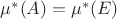 $\mu^*(A)=\mu^*(E)$