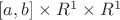 $[a,b]\times R^1\times R^1$