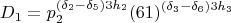 $$D_1=p_2^{(\delta_2-\delta_5)3h_2}(61)^{(\delta_3-\delta_6)3h_3}$$