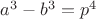 $a^3-b^3=p^4$