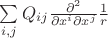 $\sum\limits_{i,j}Q_{ij}\frac{\partial^2}{\partial x^i\partial x^j}\frac 1 r$