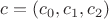 $c=(c_0,c_1,c_2)$