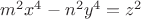 $m^2x^4-n^2y^4=z^2$